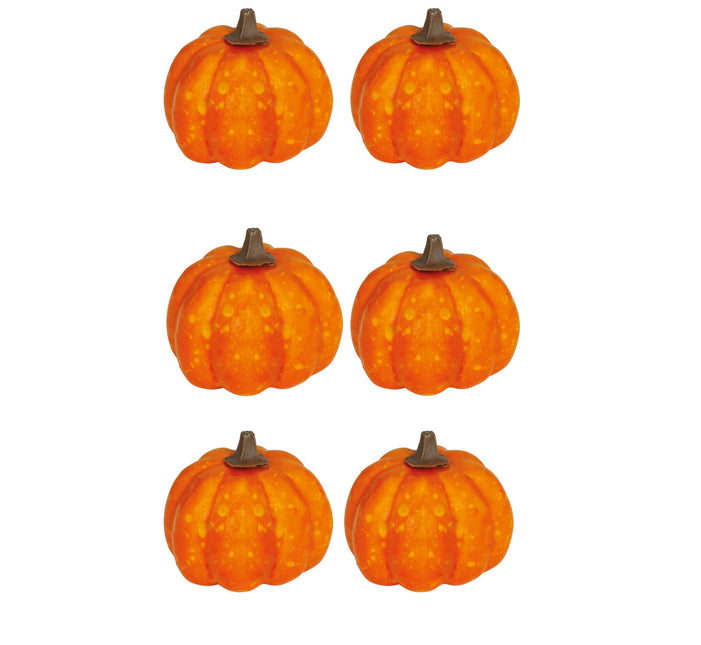 Decoración de Halloween Calabazas 3,5cm 6 piezas