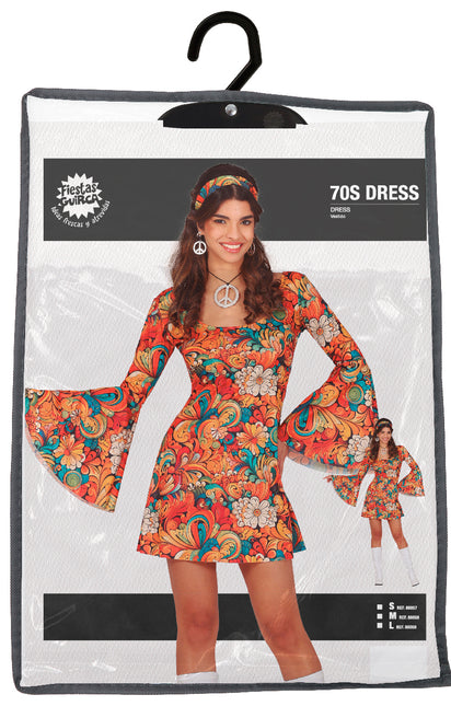 Vestido años 70 Flor de mujer