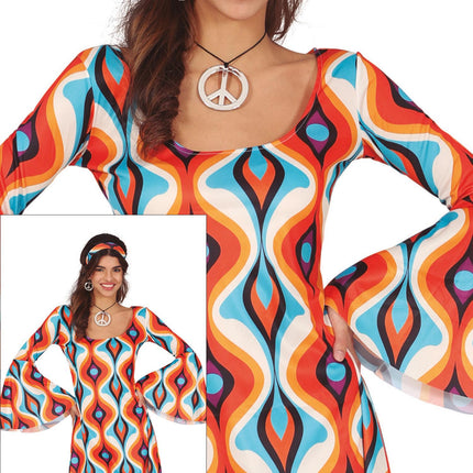 Vestido Disfraz Hippie Mujer