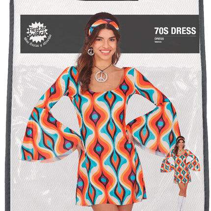 Vestido Disfraz Hippie Mujer