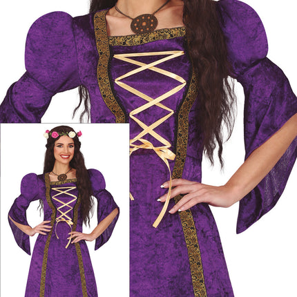 Disfraz Medieval Morado Damas