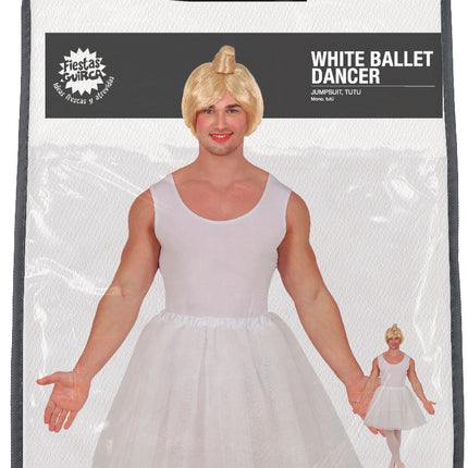 Disfraz de Bailarina de Ballet Blanco Hombre