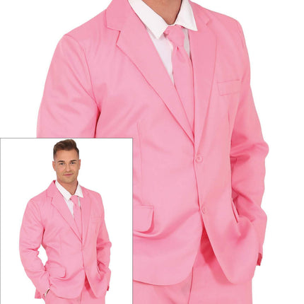 Traje rosa hombre