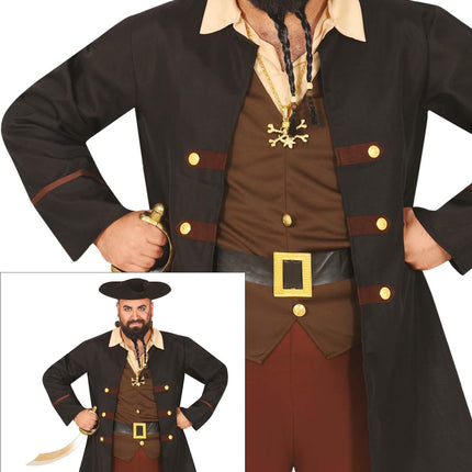 Traje Pirata Marrón Hombre