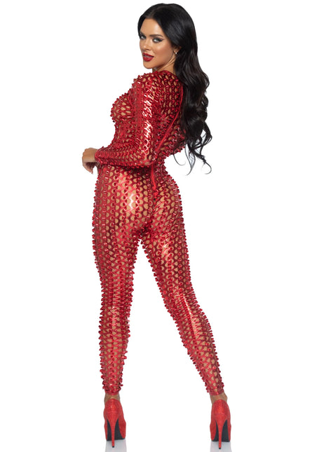 Catsuit Rojo Señoras Leg Avenue