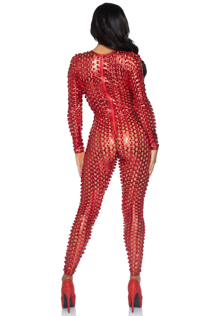 Catsuit Rojo Señoras Leg Avenue