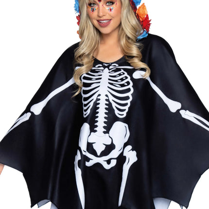 Día De Los Muertos Poncho Señoras Leg Avenue