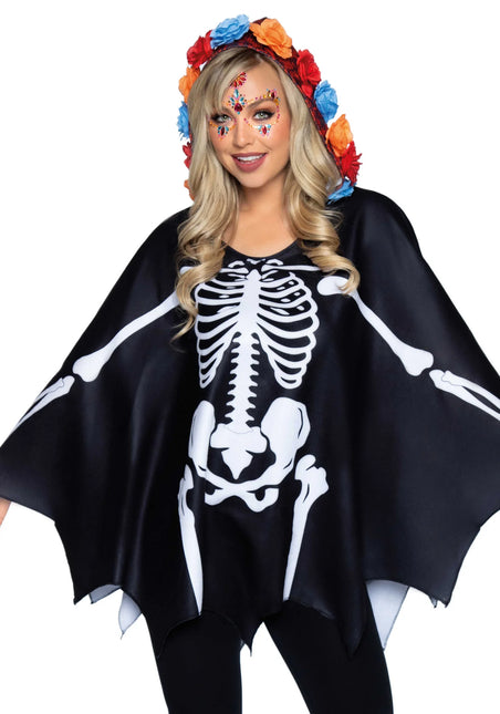 Día De Los Muertos Poncho Señoras Leg Avenue