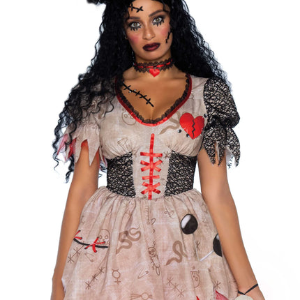 Vestido Halloween Señoras Voodoo Pop Leg Avenue