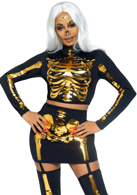 Disfraz de Halloween de Esqueleto para Mujer Leg Avenue