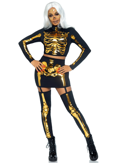 Disfraz de Halloween de Esqueleto para Mujer Leg Avenue