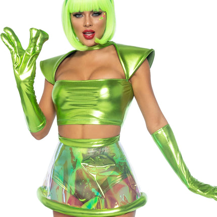 Traje Alien Verde Señoras Leg Avenue