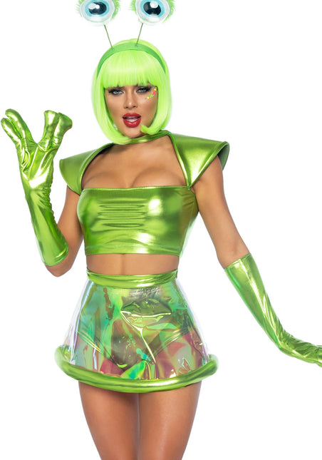 Traje Alien Verde Señoras Leg Avenue