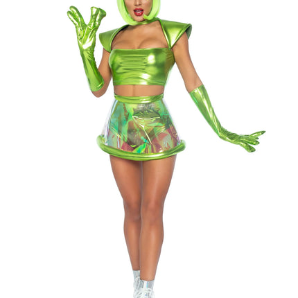 Traje Alien Verde Señoras Leg Avenue