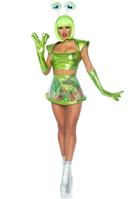 Traje Alien Verde Señoras Leg Avenue