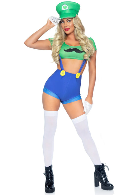 Traje Super Mario Señoras Gamer Leg Avenue