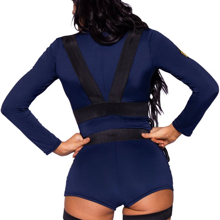 Traje de Policía Azul Señoras Body Leg Avenue