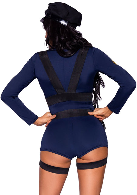 Traje de Policía Azul Señoras Body Leg Avenue