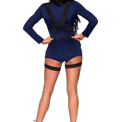 Traje de Policía Azul Señoras Body Leg Avenue