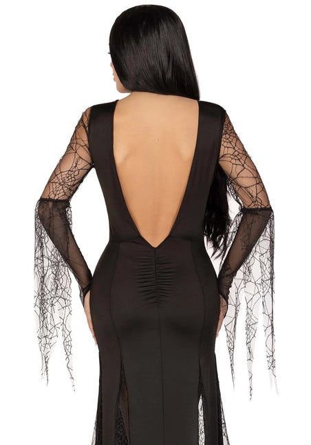 Morticia Vestido Negro Señoras Leg Avenue