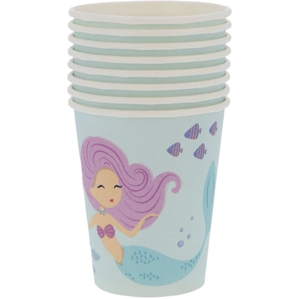 Vasos - Sirena Mágica - 250 ml - 8 piezas