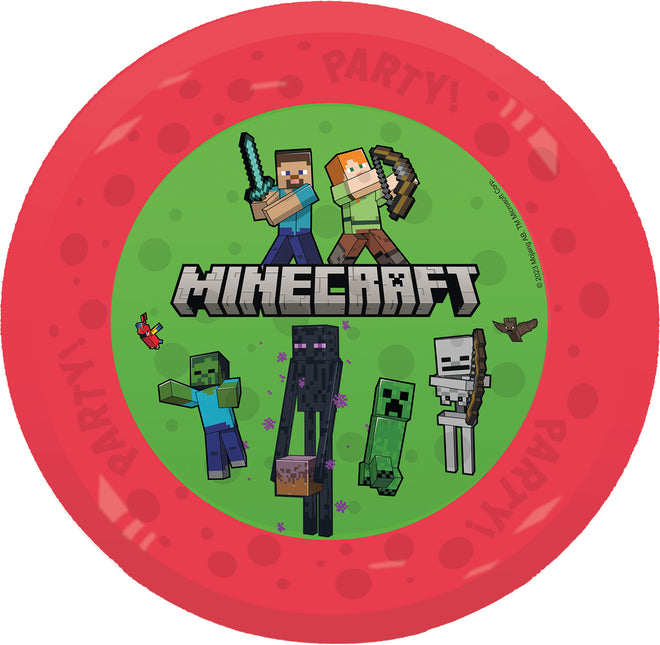 Minecraft Platos Reutilizables 21cm 4pcs