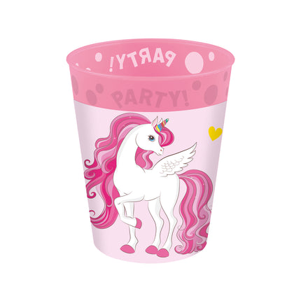 Vasos Unicornio Reutilizables 250ml 4uds.