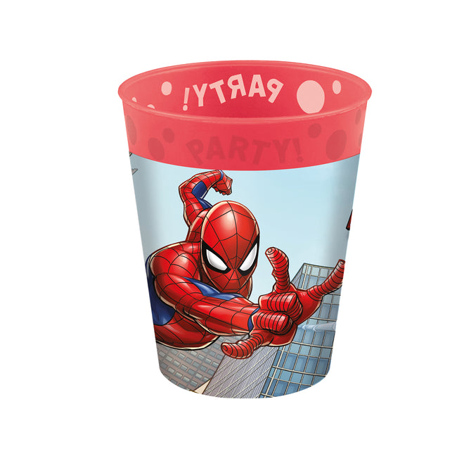 Vasos Spiderman Reutilizables 250ml 4uds.