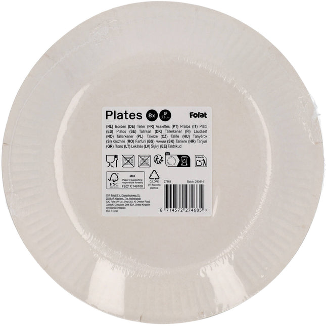 Platos - Fiesta Pirata - 23 cm - 8 piezas