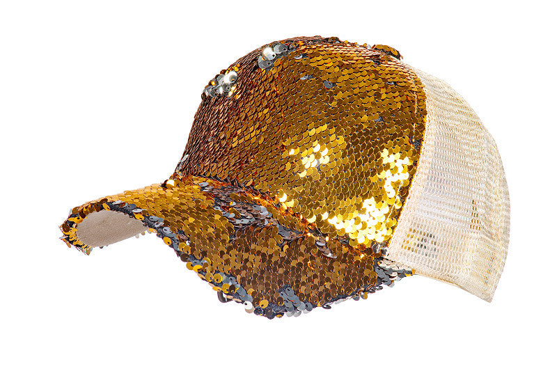 Gorra de béisbol de lentejuelas