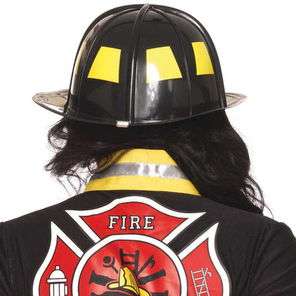 Casco de Bombero Negro Jefe de Bomberos