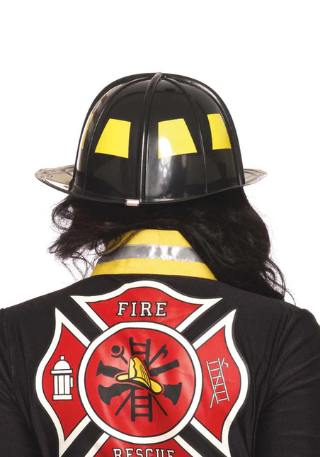 Casco de Bombero Negro Jefe de Bomberos