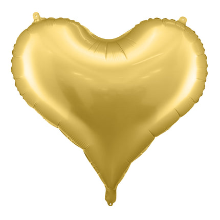 Globo de aluminio Corazón, 75x64,5 cm, dorado