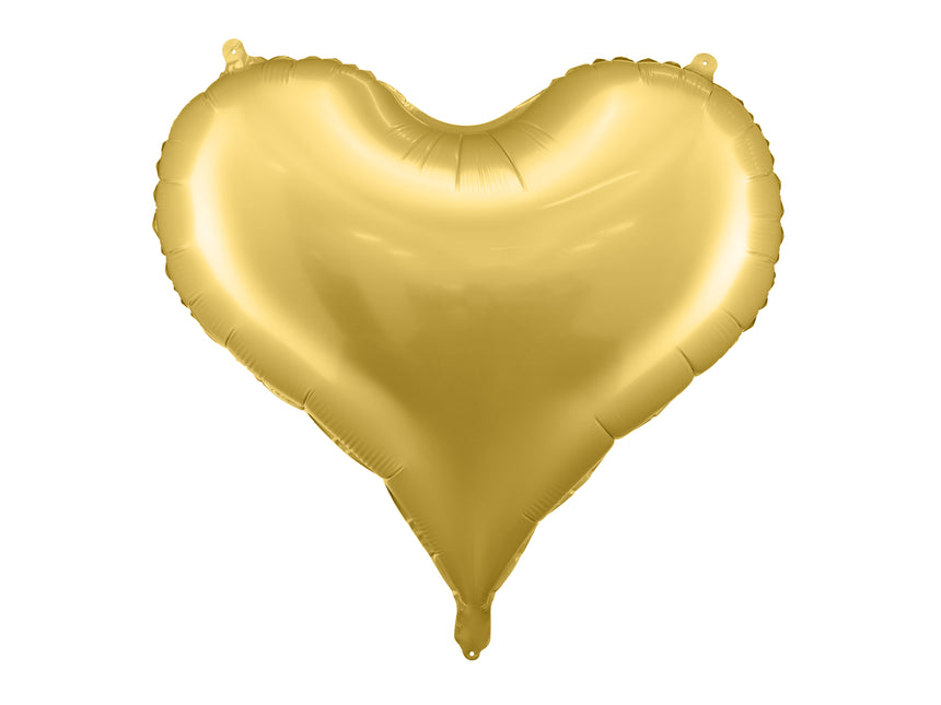 Globo de aluminio Corazón, 75x64,5 cm, dorado