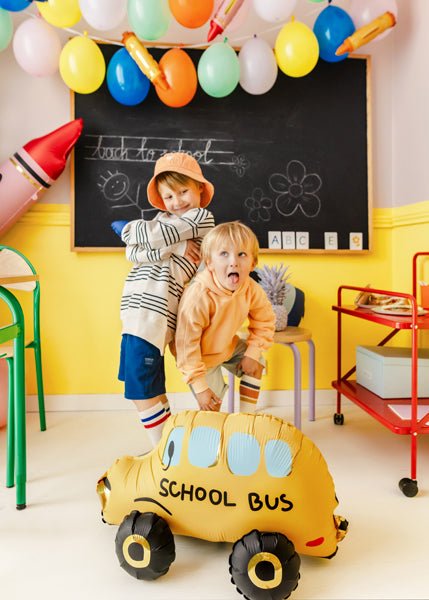 Globo de Helio Amarillo Autobús Escolar Vacío 66cm