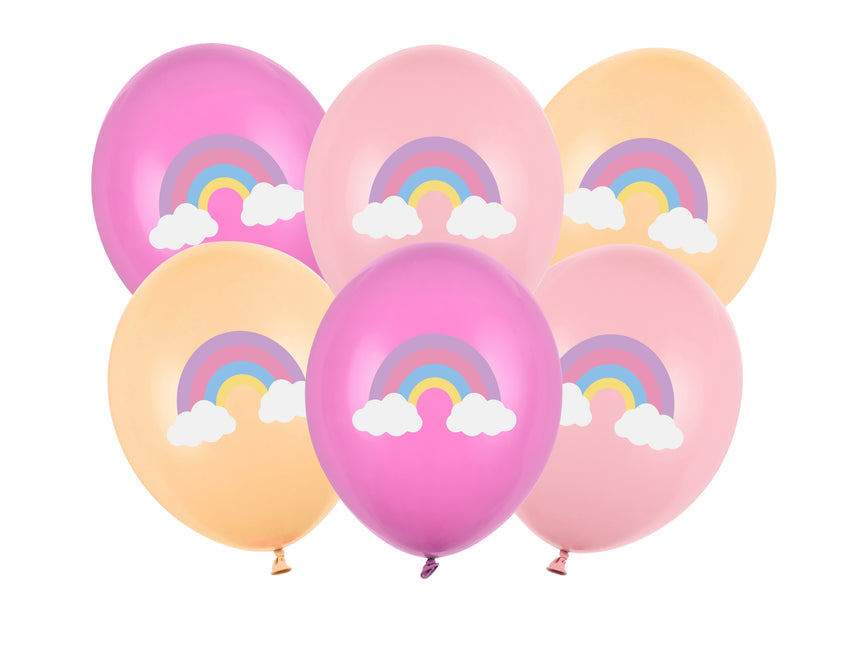 Globos Arco Iris 30cm 6pcs