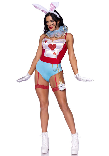 Alice In Wonderland Kostuum Dames Bodysuit Leg Avenue - Partywinkel - 714718564395