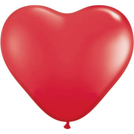 Globos Corazón Rojo 28cm - 100 piezas