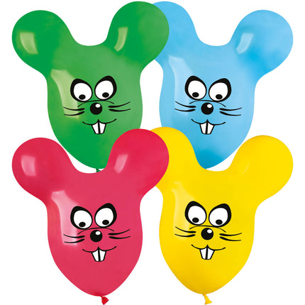 Globos de Colores Ratones 65cm 4pcs