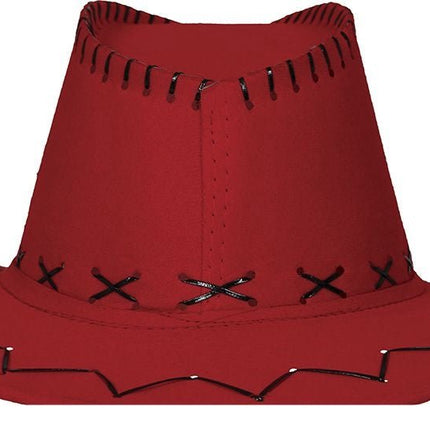 Cowboy Hoed Rood - Partywinkel - 8434077230282