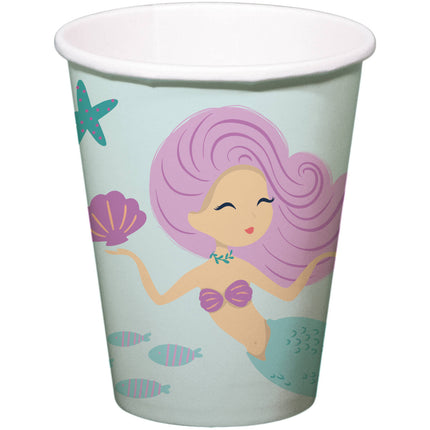 Vasos - Sirena Mágica - 250 ml - 8 piezas