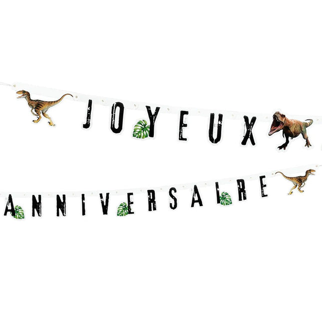 Dinosaurus Letterslinger Joyeux Anniversaire 2,5m - Partywinkel - 8712026506252