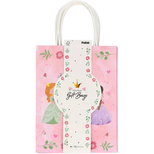 Bolsas de regalo - Pretty Princess - 20 x 27 cm - 6 unidades