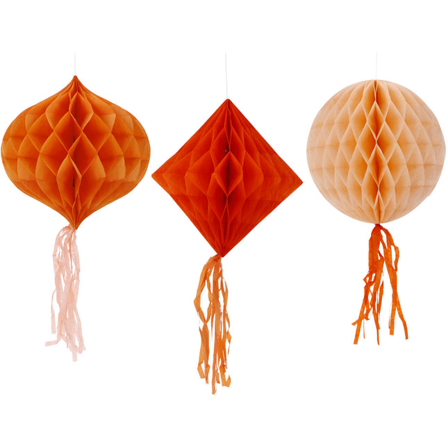 Panales Naranja Mix 30cm 3pcs