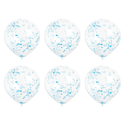 Globos Confeti Azul Claro 40cm 6pcs