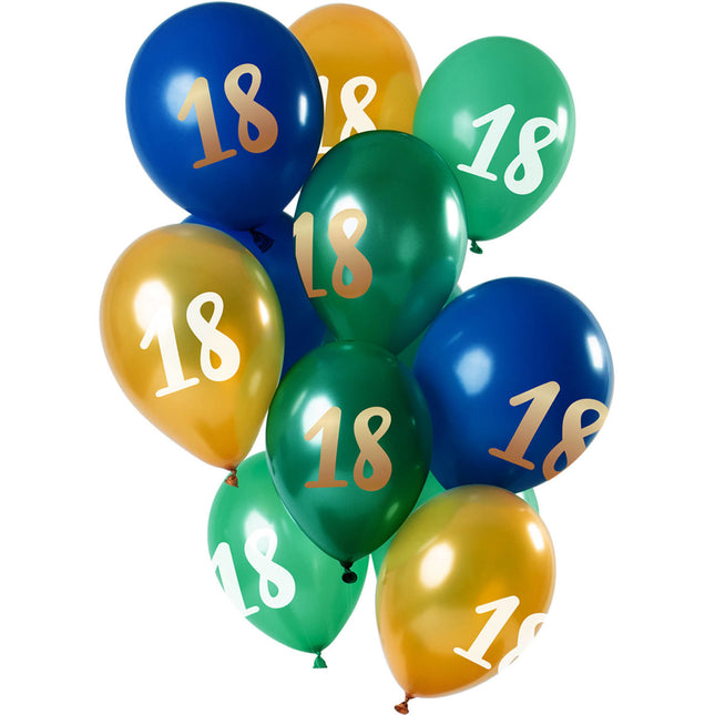 Globos 18 Años Mix 30cm 12pcs