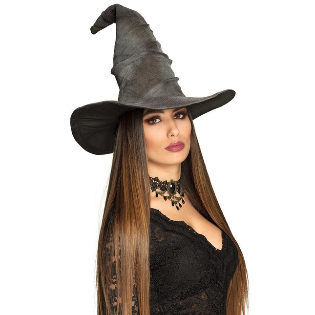 Sombrero de bruja de Halloween Gris