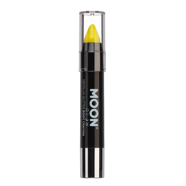 Moon Glow Neon UV Glitter Body Crayons Amarillo 3.2g