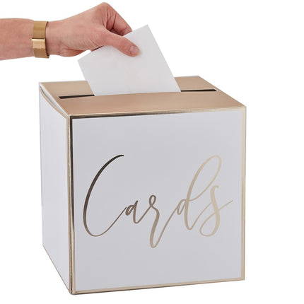 Caja de Cartas Dorada 25cm