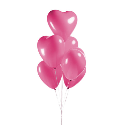 Globos Corazón Rosa 30cm 6pcs